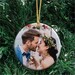 Christmas Ornaments,Photo Ornament, Personalized Ornament Just Married Ceramic Engagement Ornament First Christmas Tree Decoration Xmas Gift 