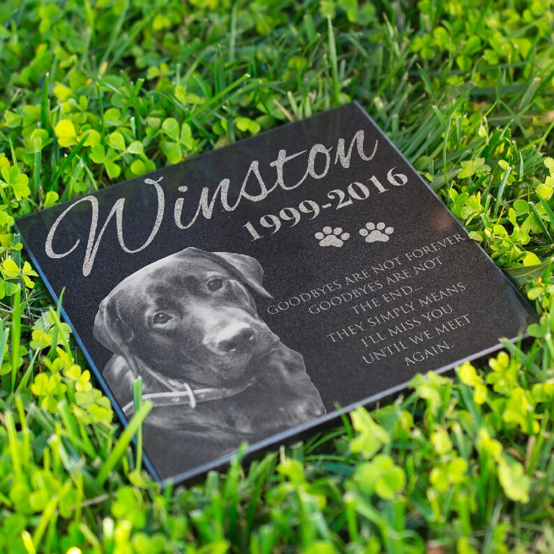 Pet Memorial Stone Dog Memorial Stone Personalized Pet Grave Etsy