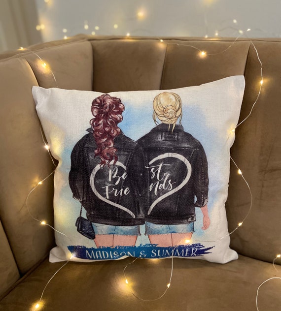 Personalized Best Friend Pillow Case Long Distance Friendship Etsy