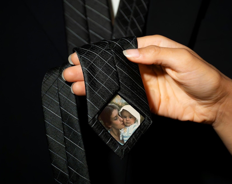 Custom Photo Tie Patch, Gifts for Father of the Bride, Father of Groom