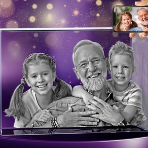 3D Tower (Portrait) Crystal, Laser Engraved with Your Custom Photo, Personalized Gifts,  Personalized Gifts for Him, Laser 3D Crystal Photo