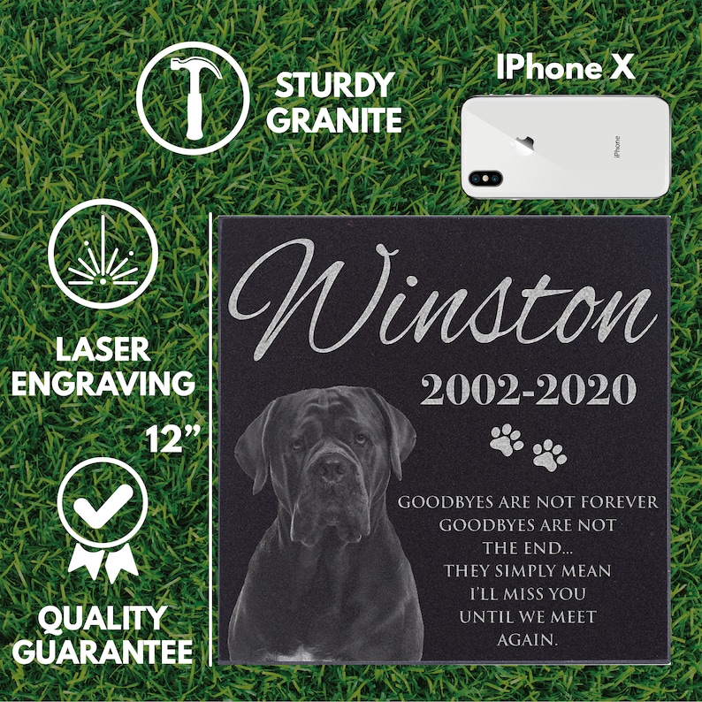 Pet Memorial Stone, Dog Memorial Stone, Personalized Pet Memorial Gift, Dog Memorial Gift, Pet Headstone, Pet Grave Stone, Pet Grave Marker image 7