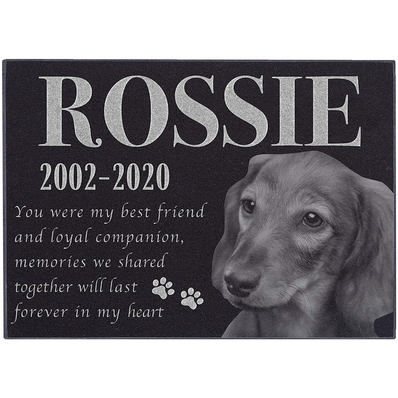 Pet Memorial Stone, Dog Memorial Stone, Personalized Pet Memorial Gift, Dog Memorial Gift, Pet Headstone, Pet Grave Stone, Pet Grave Marker Design 3