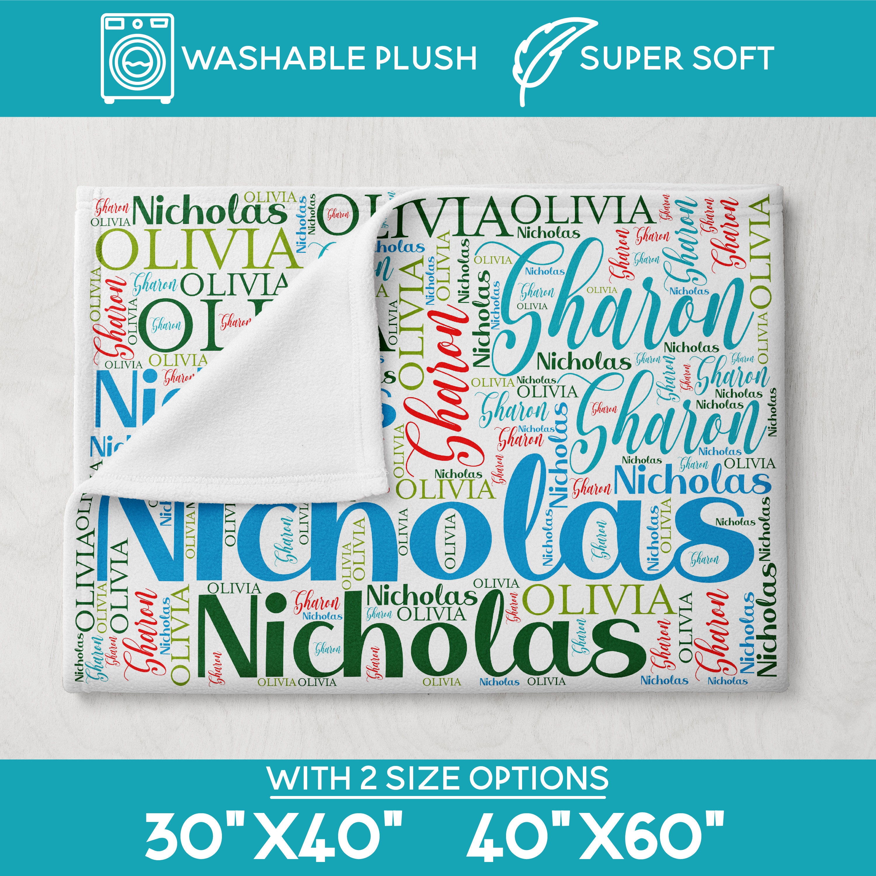 Personalized Blanket Custom Blanket With Name Name Blanket Etsy