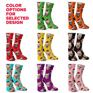 Custom Christmas Socks, Face Socks, Christmas Socks Personalized, Christmas Gag Gift, Picture Socks Customized Funny Photo Gift For Him, Her image 3