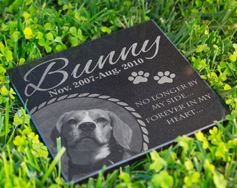 Personalized Pet Memorial Stone For Dog & Cat Laser Engraved Customized Garden Stone for Pet Grave Marker for Cat and Dog Pet Monument #GR3