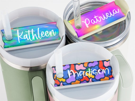 Personalizable #Stanley tumbler lid name plates are now available in o, TikTok Shop