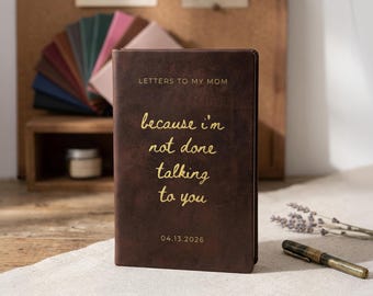 Letters to My Mom Grief Journal, Personalized Loss of Mother Gift, Mom Memorial Keepsake Notebook, In Loving Memory of Mom Gift