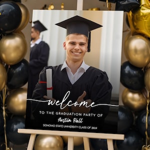 Graduation Party Welcome Sign, 2026 Graduation Sign, Graduation Party Decor Sign, Graduation Decoration, Graduation Gifts, Class of 2026 image 10