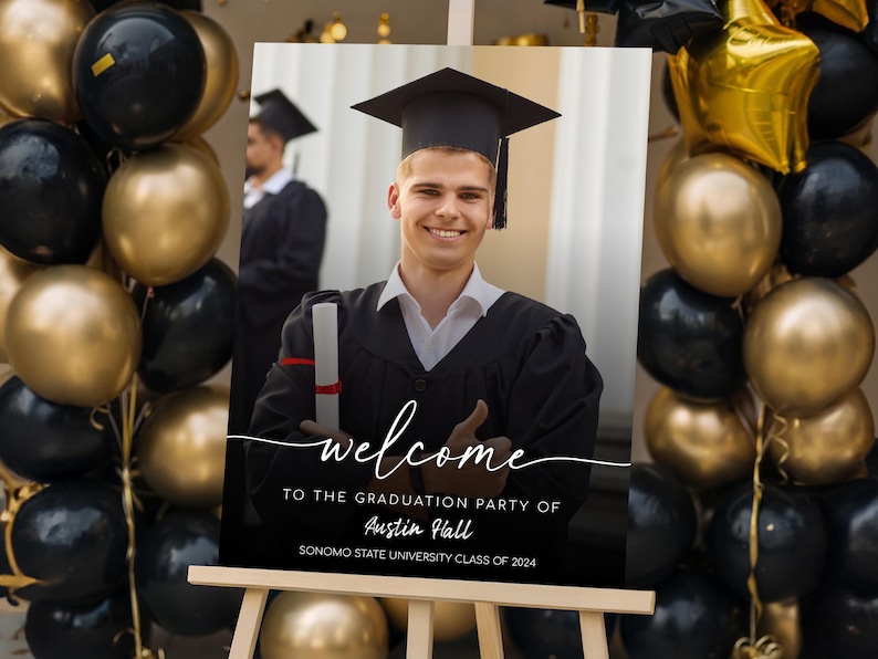 Graduation Party Welcome Sign, 2026 Graduation Sign, Graduation Party Decor Sign, Graduation Decoration, Graduation Gifts, Class of 2026 image 10