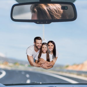Personalised Photo Car Ornament Hanging Car Polaroid Any Image Driving Test Pass Gift Idea First Car Charm Gift Car Rearview Mirror Decor