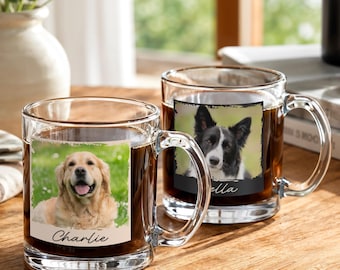 Personalized Pet Photo Mug, Custom Dog or Cat Pet Photo Glass, Pet Mug, Dog Mom Gift, Cat Mom Gift, New Dog Mug, Pet Parent Gift