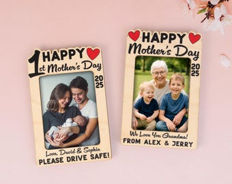 Mothers Day Gifts, Mom Car Visor Clip, Car Accessories, Custom Visor Clip Photo, Gifts for Mom, Grandma, Gifts for Her, Photo Car Charm