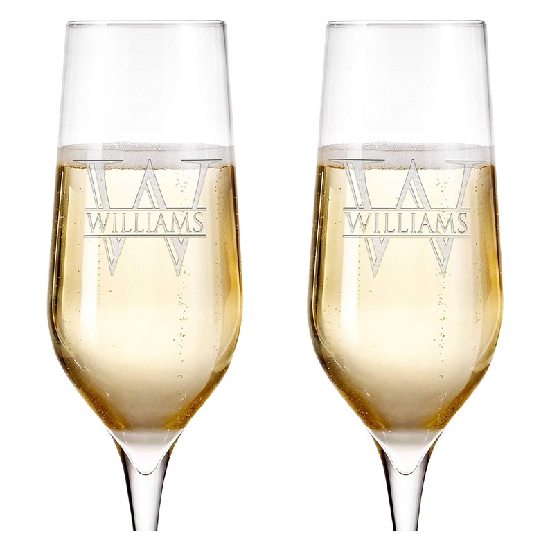 Champagne Flutes Personalized, Engagement Gifts, Engraved Champagne Flutes, Wedding Gift, Wedding Champagne Flutes, Custom Champagne Flutes image 8
