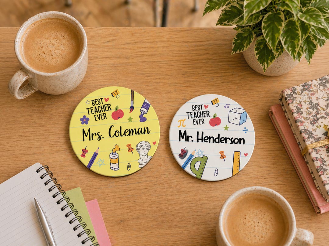 Teacher Appreciation Gift, Personalized Coaster, End of School Year ...