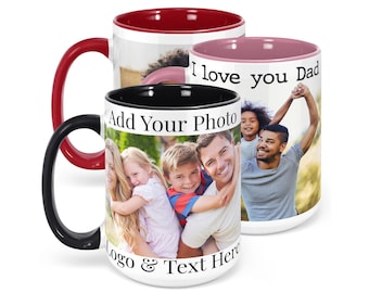 Mug photo personnalisé, Mug photo anniversaire personnalisé, Mug photo personnalisé, Mug photo/texte, Mug photo personnalisé