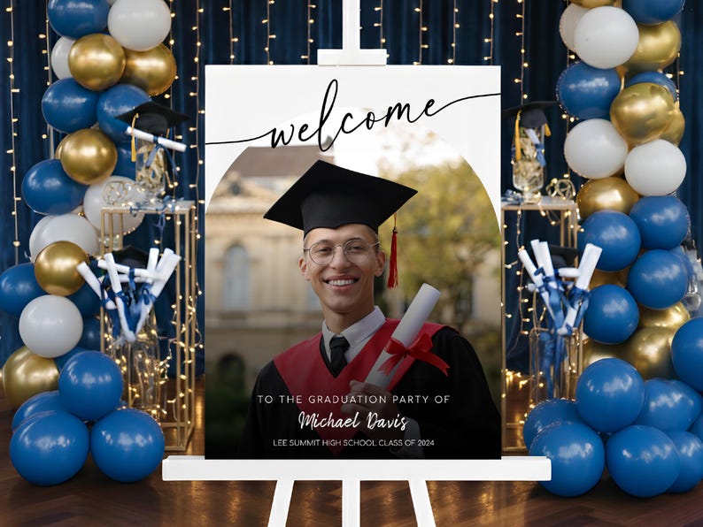 Graduation Party Welcome Sign, 2026 Graduation Sign, Graduation Party Decor Sign, Graduation Decoration, Graduation Gifts, Class of 2026 image 4