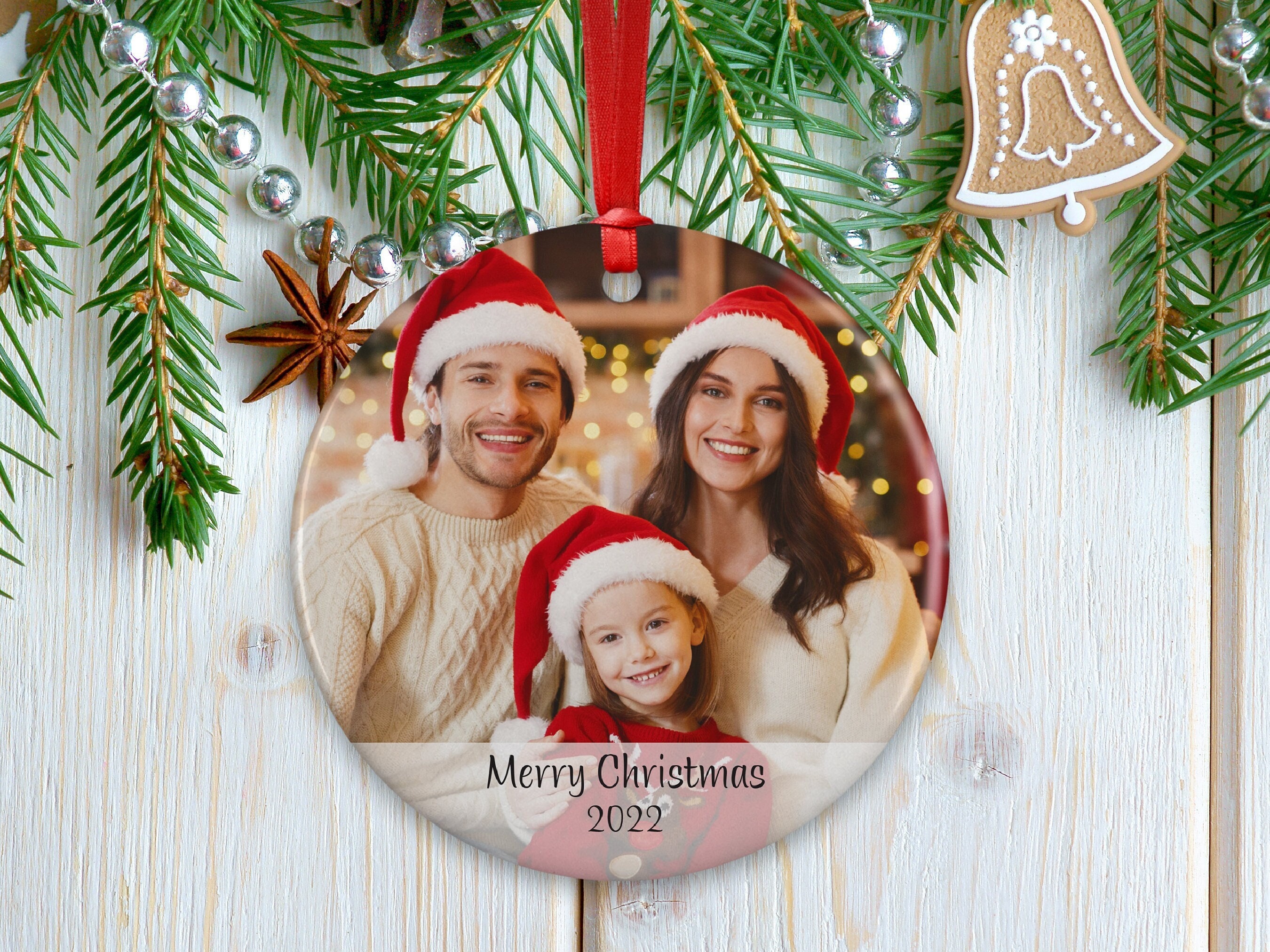 Custom Photo Ornament Personalized Photo Christmas Ornament Etsy