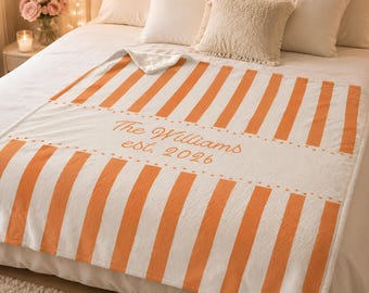 Personalized Couple Name Blanket, Anniversary Gifts for Couple, Wedding Gifts, Engagement Gifts, Gifts for Girlfriend, Throw Blanket
