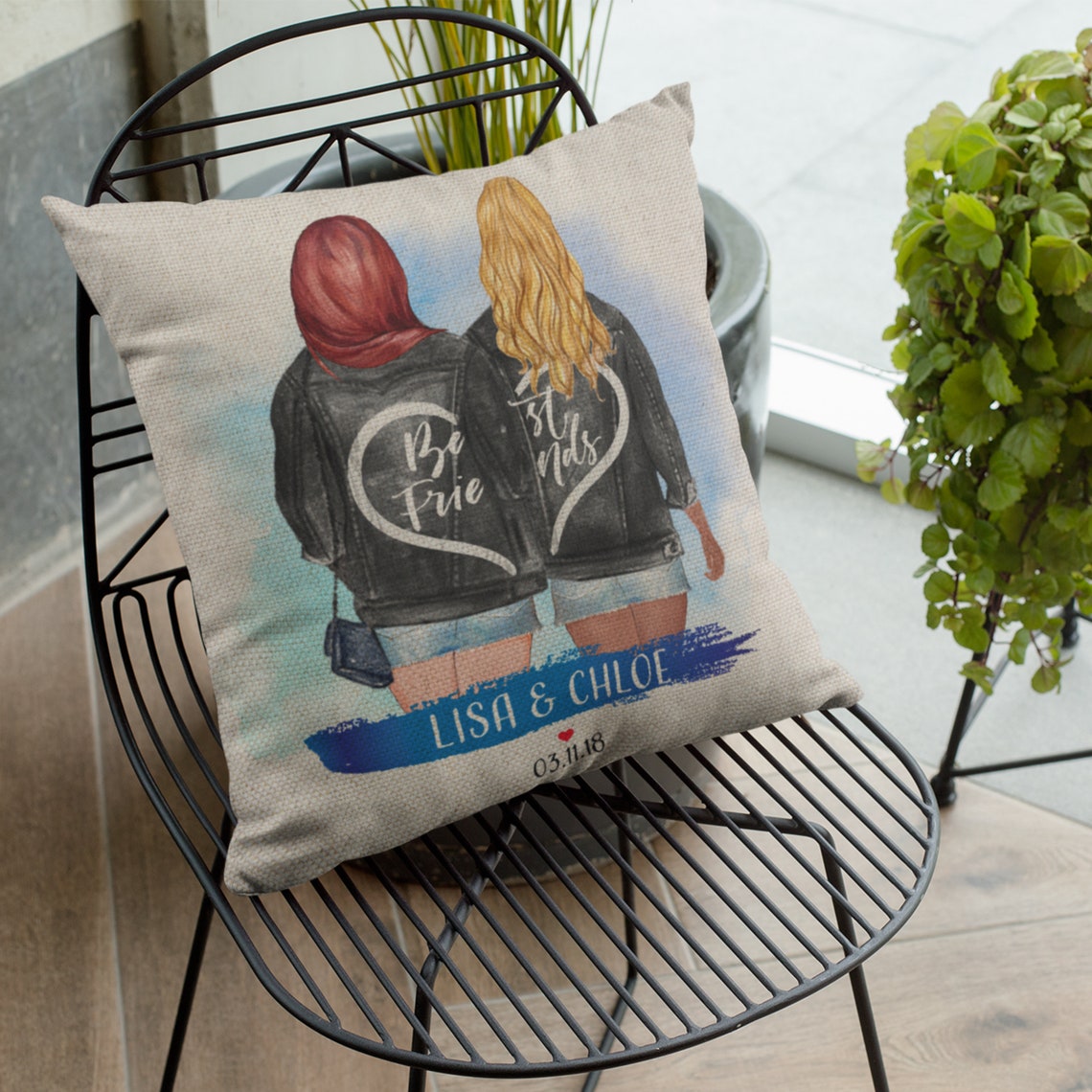 Personalized Best Friend Pillow Case Long Distance Friendship Etsy