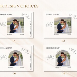 Libro de visitas con fotos de boda, libro de visitas personalizado para recepción de boda, álbum de fotos de compromiso y libro de firmas, regalo de boda para pareja con foto imagen 3