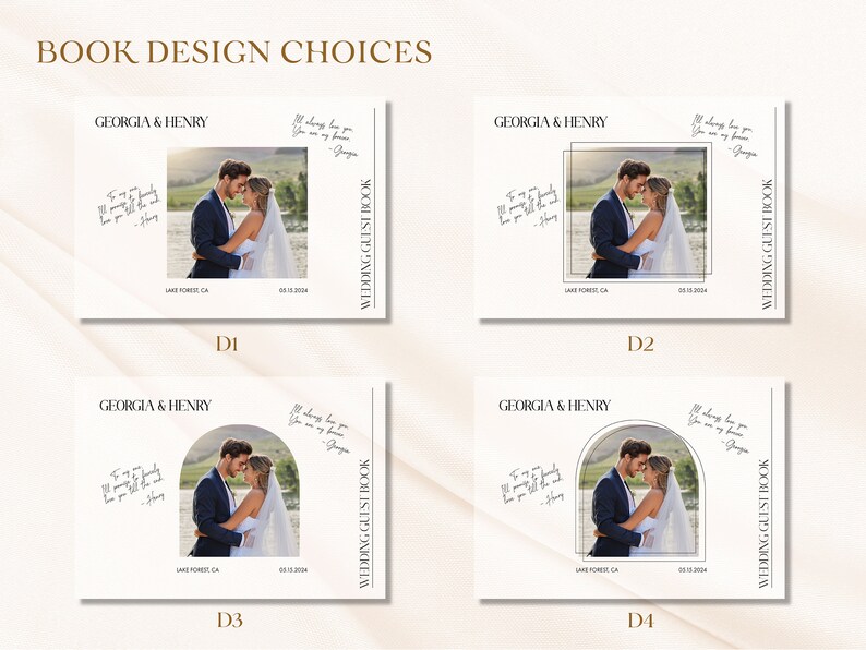 Libro de visitas con fotos de boda, libro de visitas personalizado para recepción de boda, álbum de fotos de compromiso y libro de firmas, regalo de boda para pareja con foto imagen 3