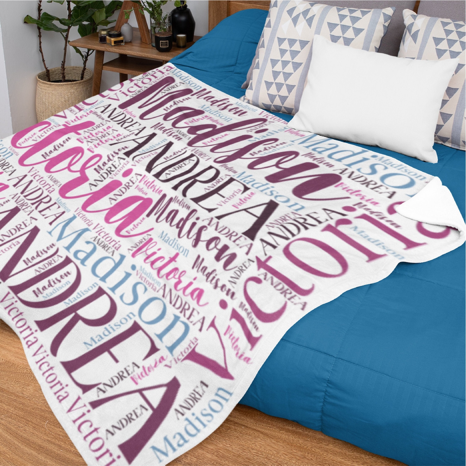 Personalized Blanket Custom Blanket With Name Name Blanket Etsy