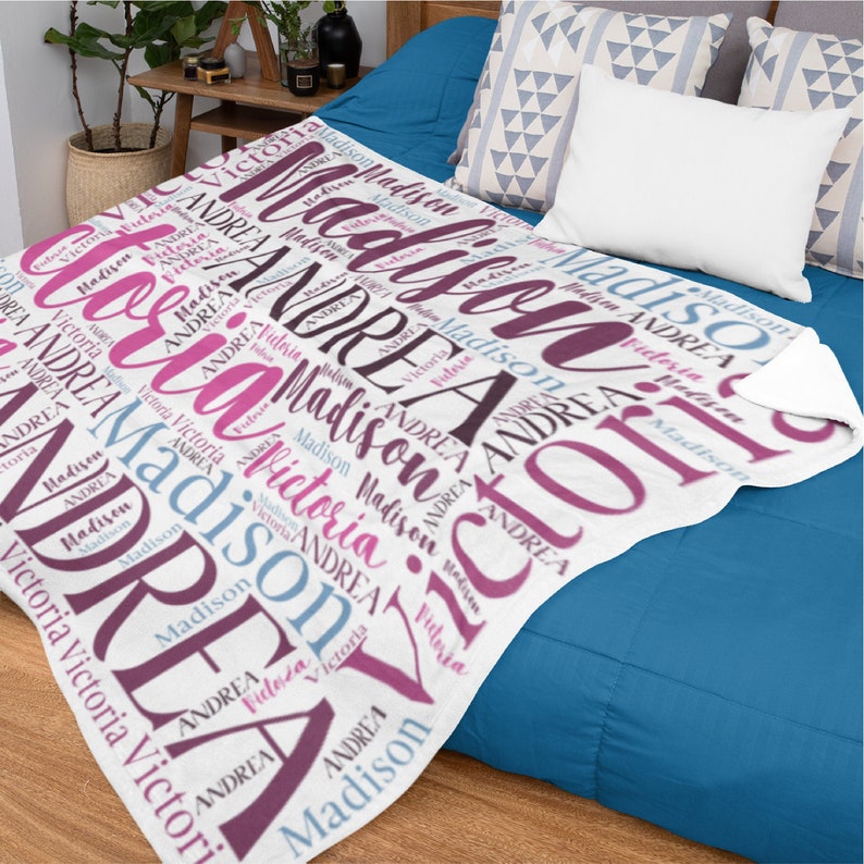 Personalized Blanket Custom Blanket With Name Name Blanket Etsy