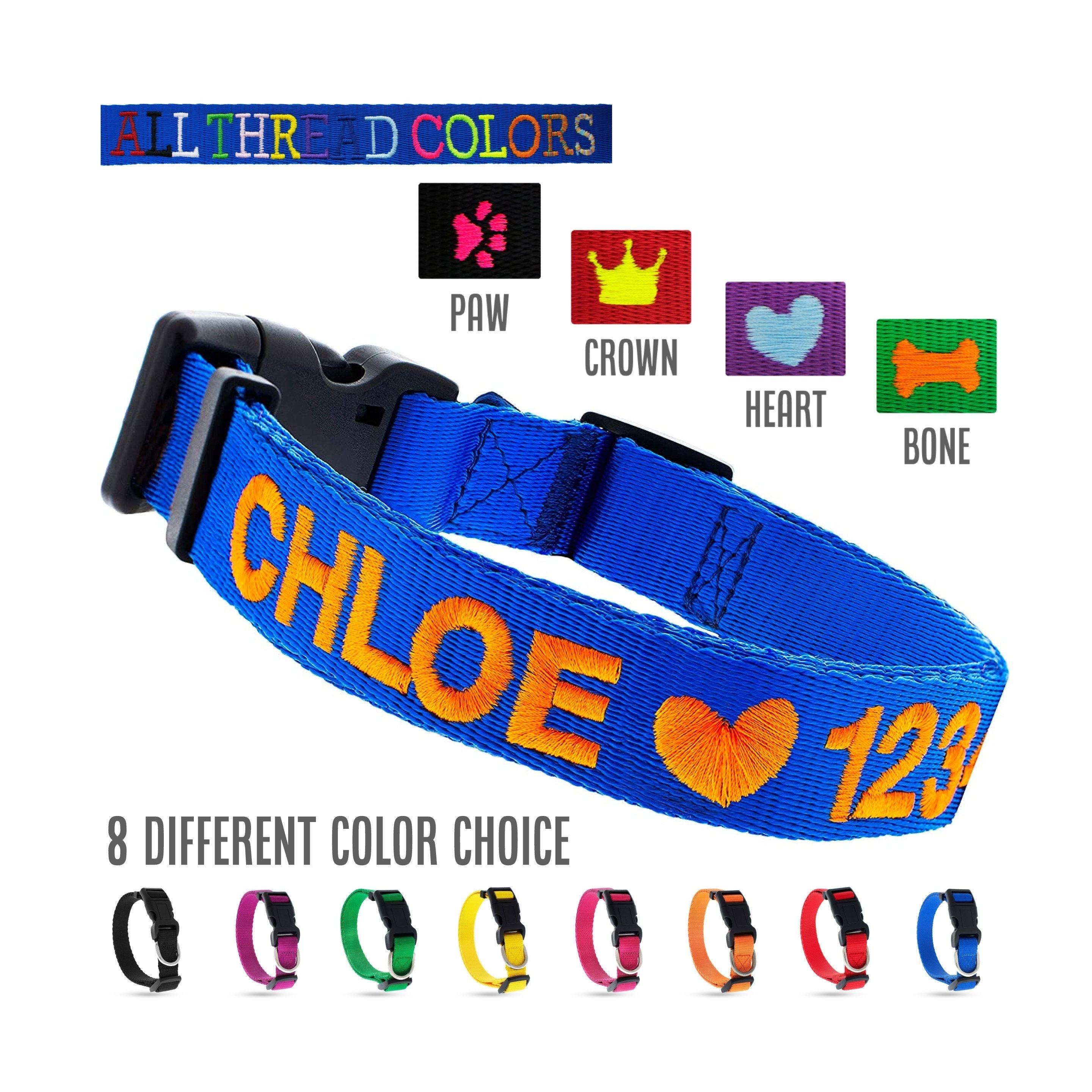 personalized dog collars etsy