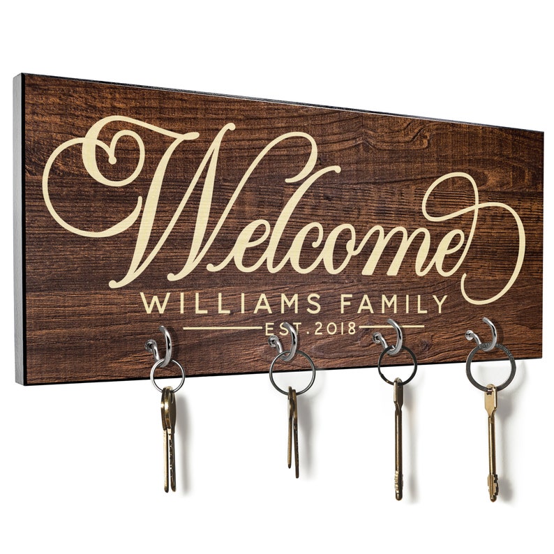 Personalized Key Holder for Wall Custom Key Hanger Etsy