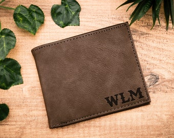 Mens Wallet, Minimalist Style Wallet, Personalized Wallet, Gift for Him, Husband Gift, Gift For Him, Custom Wallet, Leatherette Wallet