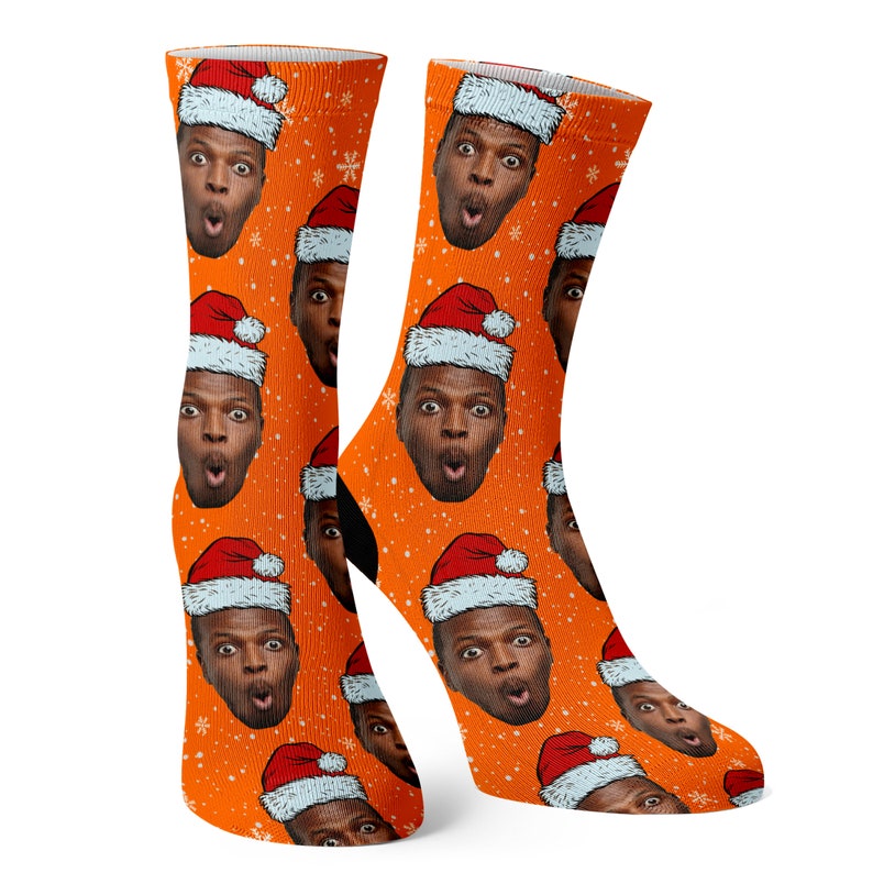 Custom Christmas Socks, Face Socks, Christmas Socks Personalized, Christmas Gag Gift, Picture Socks Customized Funny Photo Gift For Him, Her image 7