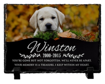 Pet Memorial Stone, Dog Tombstone, Dog Memorial Stone, Pet Memorial Plaque with Photo, Cat Memorial Stone, Outdoor Tombstone for Pets