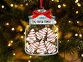 Christmas Ornaments, Personalized Family Name Christmas Ornaments, Family Christmas Jar Ornament, Christmas Tree Ornament, Holiday Keepsake