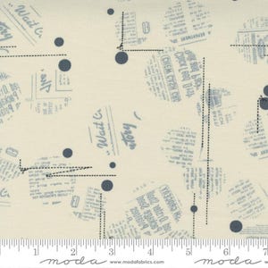 1 Yard x 44&quot; Moda Modern Backgrounds Even More Paper by Brigitte Heitland for Zen Chic  Pattern # 1762-12 Quilting Cotton Fabric