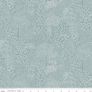 Liberty Fabrics-- By the Half Yard x 42&quot;-- Woodland Walk Misty Morning Arboretum Shadow Quilting Fabric