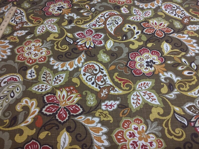 1.9 Yards X 54 Mill Creek Floral Paisley Home Decorator Drapery Fabric