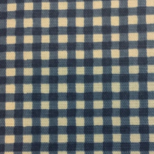 FINAL CLEARANCE---BTY x 54&quot; P Kaufmann Traditional Blue and Light Gray Check Home Decorator Fabric