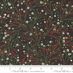 Moda Fabric — 1 Yard x 44&quot; Peppermint Bark-Basic Grey Pattern #30694-14-Cotton
