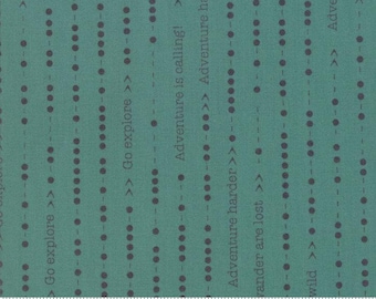 Moda Fabric — 1ヤード x 44インチ Moda Adventures by Amy Ellis パターン #3532-17 キルティングコットン生地