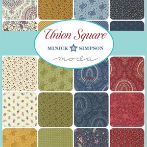 Moda Union Square by Minick and Simpson  10" x 10" Layer Cake Cotton Quilting Fabric