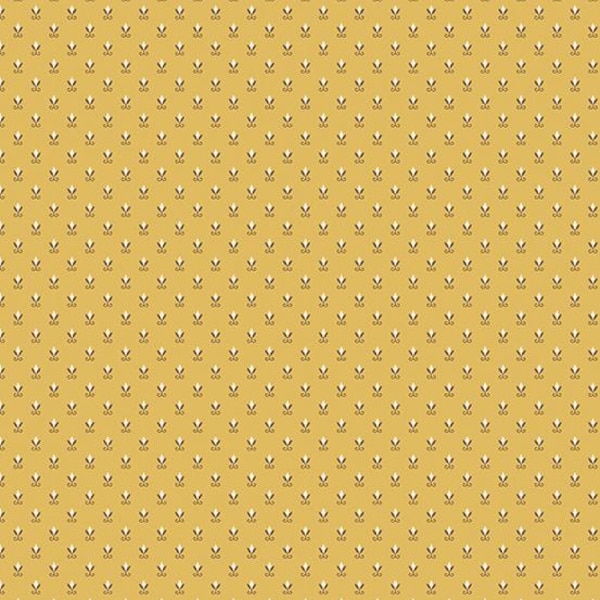 Andover French Mill Foulard Yellow Quilting Fabric Pattern # 740-Y By the Half Yard x 42/44"