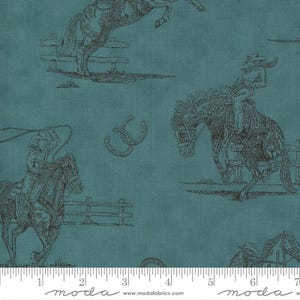 Moda Fabric -- 1 Yard x 44&quot; Home on The Range by Deb Strain Pattern # 19992-13 Cotton Quilting Fabric