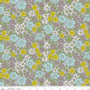 Liberty Fabrics-- By the Half Yard x 42&quot;-- Woodland Walk Misty Morning Daisy Delight Quilting Fabric Pattern By the Half Yard x 42/44&quot;