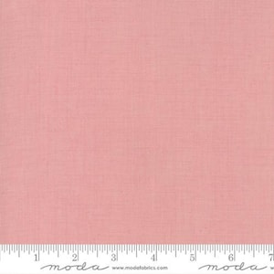 Moda Fabric — 1 Yard x 44&quot; Moda French General Solids Pale Rose by French General Pattern # 13529-155 Quilting Cotton Fabric