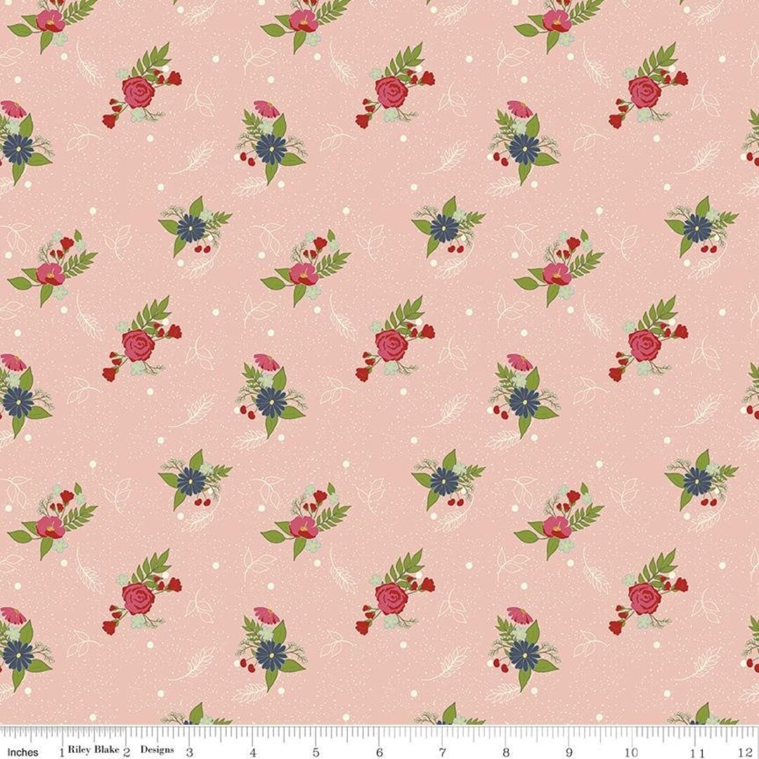 Riley Blake Reflections Dancing Bouquet Pink by the Yard X 42/44” - Etsy