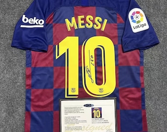 Lionel Messi SIGNED Barcelona HOME 19/20 Signature Shirt/Jersey + COA