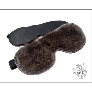 REAL Leather and Fur Blindfold