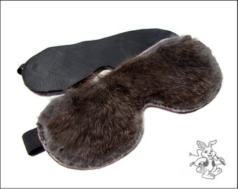 REAL Leather and Fur Blindfold