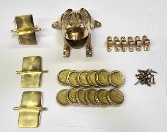 Sapo Game Bronze Accessories: Frog, Tokens, Roulette Kit